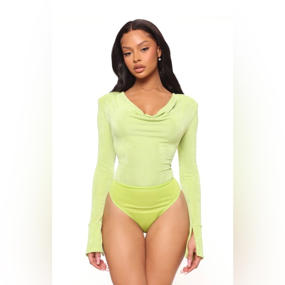 Big Ego Slinky Bodysuit - Lime - Picture 1 of 4